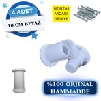 Liz Plastik 10 cm Beyaz 4 Adet Mobilya Ayağı