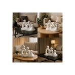 LİZA HOME DECORATION El Yapımı Modern Aile Figürü | Küçük Boy Dekoratif Biblo Salon Orta Sehpa İçin Minimal Ev Aksesuarı