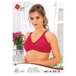 Liza Kadın Telsiz Dantelli Sütyeni, 90B Beden, Mürdüm