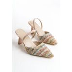 Liza Shoes Celine Kadın Hasır Topuklu Ayakkabı A001-015-K88