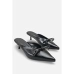 Liza Shoes GİNA Kadın Önü Fiyonklu Sivri Burun Kısa Topuklu Terlik A006-4390