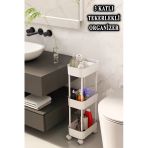 Lizbon Çok Amaçlı 3 Katlı Evye Altı Düzenleyici Dolap Içi Tezgah Altı Tekerlekli Organizer