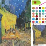 liziciti Yetişkinler için Elmas Boyama Kitleri, Yeni Başlayanlar ve Çocuklar için, Van Gogh'un Ünlü Tabloları 5D Tam Delme Elmas Mozaik Tablolar Ev Duvar Dekoru için Kendin Yap, 30,48 cm x 40,64 cm Kanvas (Gece Kafe Terası)