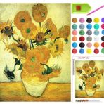 liziciti Yetişkinler ve Çocuklar için Kendin Yap Elmas Boyama Kitleri, Van Gogh Ayçiçeği Tam Matkaplar Ev Duvar Dekoru Hediyesi için 5D Elmas Mozaik Tablolar, Tuval Boyutu 30,48 cm x 40,64 cm