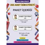 Lizpo Decor Kişiye Özel Okul Etiketi Kalem Defter Sticker Okula Dönüş Ders Yapan Kız Öğrenci 200 Adet