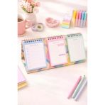 Lizy Masaüstü Planner Takvim (3 Bölmeli) - Haftalık Ve Günlük Liste, Not Sayfaları Model-4