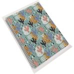 Lizy SPR19L 19x26 cm Karton Kapak Yumuşak Dokulu Laklı Çizgili 100 Yaprak Spiralli Defter