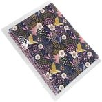 Lizy SPR19SQ 19x26 cm Karton Kapak Yumuşak Dokulu Laklı Kareli 100 Yaprak Spiralli Defter