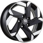 LJA AKD-G393-01 7.5X17" 4X100 ET35 67.1 Black Lip Polished 17 Inç Jant Takımı (4 Adet)
