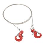 LJCM RC Metal Römork Kancası, RC Zincir Kancası Kolay Değiştirme Alüminyum Alaşımlı Dayanıklı Giyilebilir 96cm Çelik Halat Hafif Kompakt D110 (kırmızı)