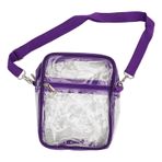 LJCM Şeffaf Seyahat çantası, Kompakt, Nefes Alabilen PVC kayış. Şeffaf askılı çanta. Erkekler Için Güvenlik kontrolü Için fermuarı Temizleyin (PURPLE)