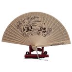 LJFMDLN Çin Bambu Oyma Yelpaze, Delikli Saçak El Fan Katlanabilir, Düğün için Bambu Hayranları, Parti, Ev Dekorasyon (Color : Panda)