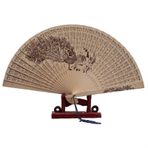 LJFMDLN Çin Bambu Oyma Yelpaze, Delikli Saçak El Fan Katlanabilir, Düğün için Bambu Hayranları, Parti, Ev Dekorasyon (Color : Peacock)