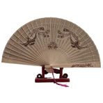 LJFMDLN Çin Bambu Oyma Yelpaze, Delikli Saçak El Fan Katlanabilir, Düğün için Bambu Hayranları, Parti, Ev Dekorasyon (Color : Phoenix)