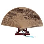 LJFMDLN Çin Bambu Oyma Yelpaze, Delikli Saçak El Fan Katlanabilir, Düğün için Bambu Hayranları, Parti, Ev Dekorasyon (Color : Vessels)