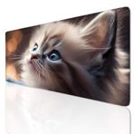 Ljpsse Hayvan Büyük Fare Altlığı Oyun Mouse Pad Büyük 24x12 inç Klavye Mat Kaymaz Kauçuk Tabanlı, Mousepad Yıkanabilir Genişletilmiş Büyük Fare Paspasları, Ev Ofis Çalışmaları için Fare Altlığı 3-16