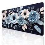 Ljpsse Mavi Büyük Fare Altlığı Oyun Mouse Pad Büyük 61 x 30 cm Klavye Mat Kaymaz Kauçuk Tabanlı, Mousepad Yıkanabilir Genişletilmiş Büyük Fare Paspasları, Oyun Ev Ofis Çalışmaları için Fare Altlığı 3-84
