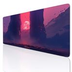 Ljpsse Peyzaj Büyük Fare Altlığı Oyun Mouse Pad Büyük 60 x 30 cm Klavye Mat Kaymaz Kauçuk Tabanlı, Mousepad Yıkanabilir Genişletilmiş Büyük Fare Paspasları, Ev Ofis Çalışmaları için Fare Altlığı 3-458