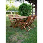 LK Ahşap Ahşap Bahçe Balkon Masası 4 Sandalye 1 Masa 80X140