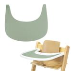 LLHQAMT Yüksek Sandalye Servis Altlığı, Dayanıklı Yüksek Sandalye Servis Altlığı, Silikon, Temiz ve Hijyenik, Stokke Mama Sandalyesi Tepsisi Kılıfı, Stokke Tripp Trapp Mama Sandalyesi Tepsisi için Uygun (Yeşil)