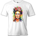 Llord T-Shirt T-Shirt Frida Kahlo 2 Beyaz Erkek T-Shirt