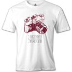 Llord T-Shirt T-Shirt I Shoot People Beyaz Erkek T-Shirt - XXXL