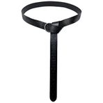 LLTTEER Ortaçağ Viking kemeri, erkekler ve kadınlar için, cadılar bayramı ortaçağ O-ring kemer, poliüretan deri kemer, kostümlü oyun aksesuarı için şövalye kemeri, siyah 01, 165cm