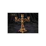Lúmea Candle Barok 3 Kollu Altın Şamdan | Dekoratif Mumluk | Klasik & Lüks Salon Aksesuarı