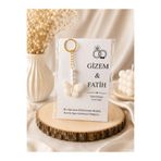 LMS GİFT İncili Anahtarlık 15 Adet Hediyelik Söz , Nikah , Nişan , Düğün , Kına Hediyelik