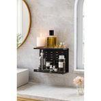 Lmz Design 2 Katlı Organizatör Komodin Makyaj Mutfak Için Çok Amaçlı Raf Banyo Düzenleyici Siyah