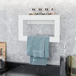 LMZ Mutfak Havlusu Tutma, Banyo Havlu Stantları, Raflı Sıvı Sabunluk El Havluları Asacağı, Bulaşık Bezleri Askısı Mutfak, Saç Kurutma Havluları Askısı (Metal, Beyaz)