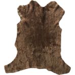LN Leather Gerçek Koyun Postu Kısa Tüylü - Naturel Kısa Tüylü Doğal Siyah Koyun Postu - Doğal Post Paspas - 50 x 70 cm - Sütlü Kahverengi