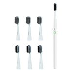 Loafar Sonic Elektrikli Diş Fırçası, 6 Fırça Başlı, DC Şarj Edilebilir Elektronik Diş Fırçası, Yetişkinler için, Seyahat Diş Fırçası, IPX7 Su Geçirmez, 2 Dakika Zamanlayıcı (Beyaz)