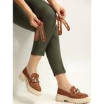 Loafers Günlük Kadın Koyu Kahverengi Ayakkabı