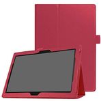 Lobwerk Lenovo Tab M10/Tab P10 TB-X605F/TB-X705F 10.1 inç için k?l?f Stand fonksiyonlu ince k?l?f k?rm?z?