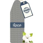 Loca Sweet Home Loca Yanmaz Yüzeyli 55*140 CM Süngerli Ütü Masası Kılıfı %100 Pamuk Desenli Gri