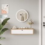 L'occi Concept Cosmia Aynalı 80 Cm Kapaklı Duvara Monte Dresuar Sepet-Beyaz Cs2-Sw