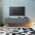 L'occi Concept Delphin 140 cm Kapaklı Tv Ünitesi DLP10-AA Çam-Antrasit Gri