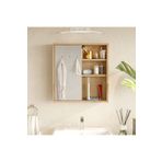 L'occi Concept Dunes Aynalı Lavabo Üstü Banyo Dolabı Raflı Kapaklı 60CM Sepet Ds1-S