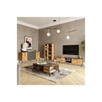 L'occi Concept Joseph Tv Ünitesi Orta Sehpa Konsol Kitaplık 4'lü Set Çam Jz6-aa Çam-Antrasit