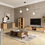 L'occi Concept Joseph Tv Ünitesi Orta Sehpa Konsol Kitaplık 4'lü Set Çam Jz6-Aa