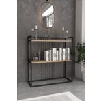 L'occi Concept Ludlow 2 Raflı Metal Dresuar Lüx Dresuar Kitaplık Hol Antre Salon
