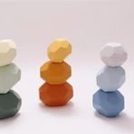Locco Ahşap Denge Taşları Wooden Balancing Stones Ahşap Oyuncak 9 Adet
