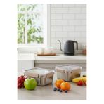 Lock & Lock LocknLock Paslanmaz Çelik Fırın Saklama Kabı 2'li Set ( Kilitli Kapaklı ) 1,3lt+1,5lt
