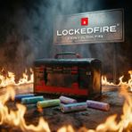 Lockedfıre Yanmaz Patlamaya Dayanıklı Lipo Safe Bag Batarya ve Pil Saklama Koruma Çantası - Siyah - Kırmızı