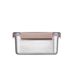 LocknLock LST605 Paslanmaz Çelik Fırın Saklama Kabı Kare Kilitli 1.3 Litre