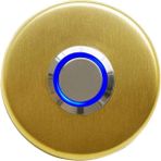 LOCKWAY Z-101GM Paslanmaz Zil Butonu - Altın Renk Mavi Led