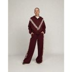 Loco Loco 09-15 Yaş Arası Kız Çocuk 2 Iplik Güpürlü Pantolon Sweat Takım - Bordo - 12R-Bordo - 12 - 13 Yaş