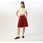 Loco Loco 09-15 Yaş Kız Çocuk Crop Uzun Şort Takım - Vişne - 9 - 10 Yaş