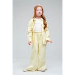 Loco Loco Kız Çocuk 1067 Gabardin Ceket Pantolon Takım - 6 - 7 Yaş - Sarı